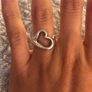 Tiffany Elsa Peretti Open Heart Ring Size 4.5-5